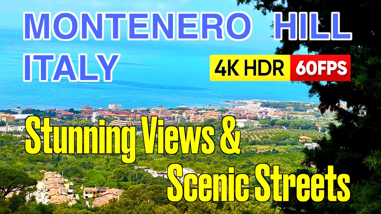 🇮🇹 Montenero Hill | Italy | 4K HDR 60fps Walking Tour | Stunning Views & Scenic Streets