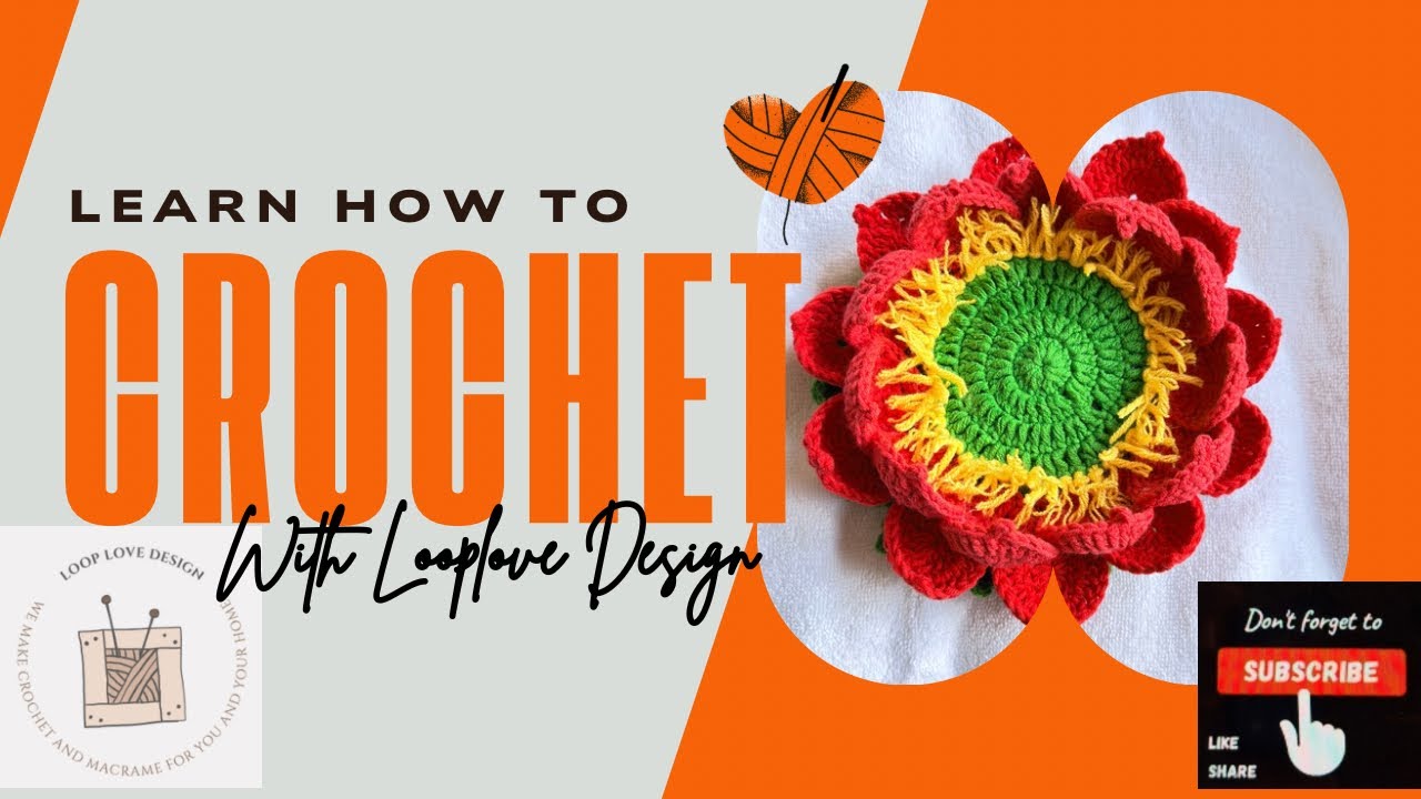How to make Crochet Lotus flower - offering for Lord Buddha