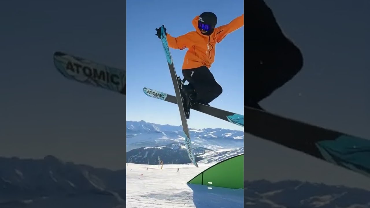 How to 360 on Skis Lead Tailgrab |#shorts