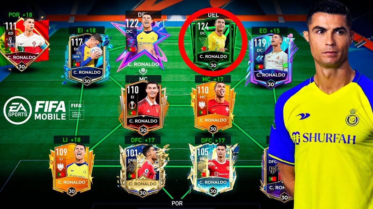 Uso Todas las cartas de CRISTIANO RONALDO en FIFA MOBILE