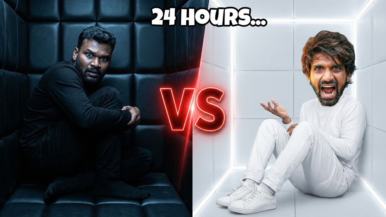 24 Hours In Black torture room vs white torture room Challenge 😲😲 Telugu Adventures
