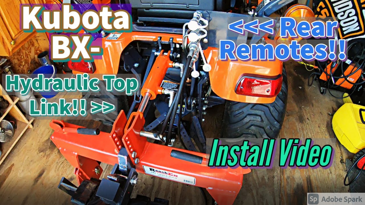 Kubota BX — комплект заднего дистанционного управления + гидравлическая верхняя тяга (ПОЛНАЯ УСТА...