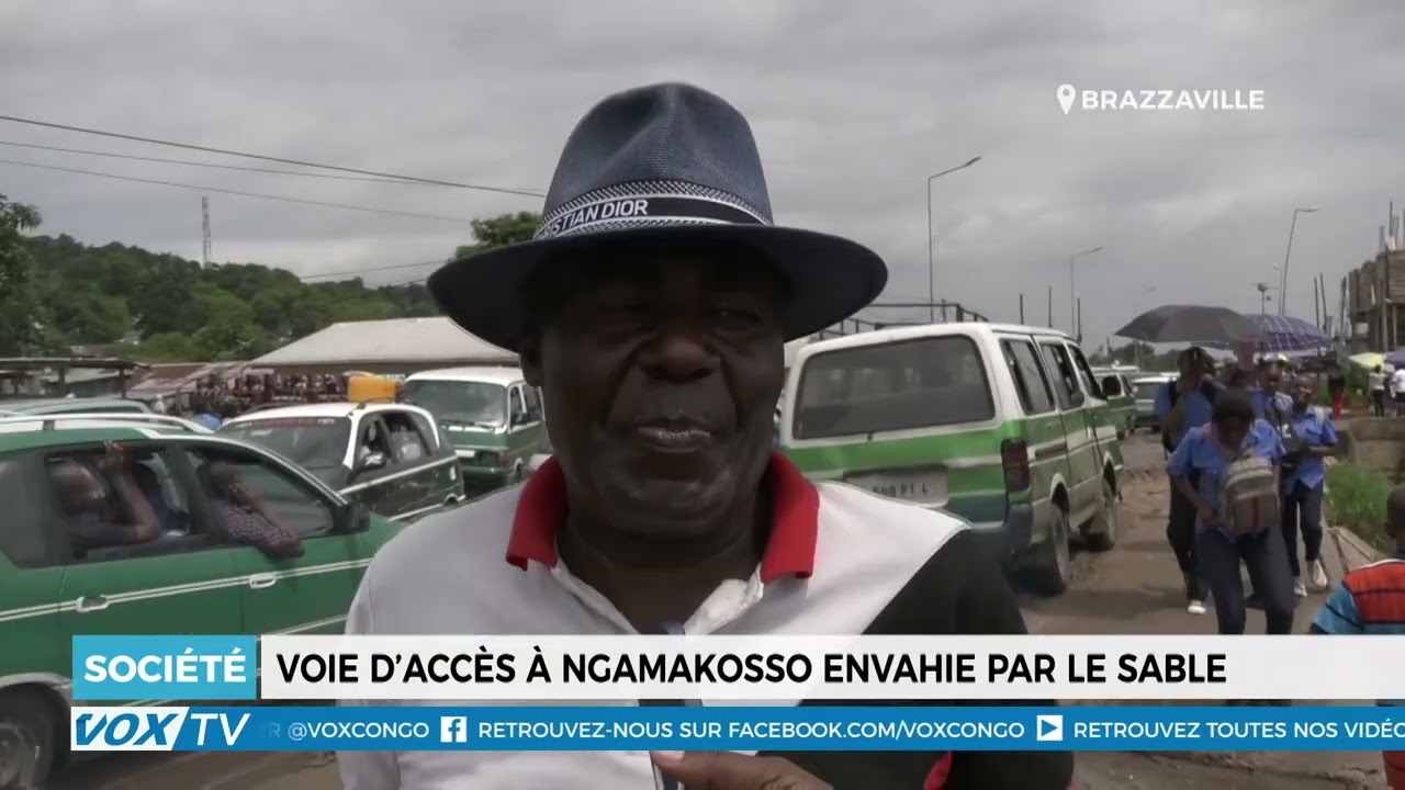 Voie d&rsquo;acc&egrave;s &agrave; Ngamakosso envahie par le sable