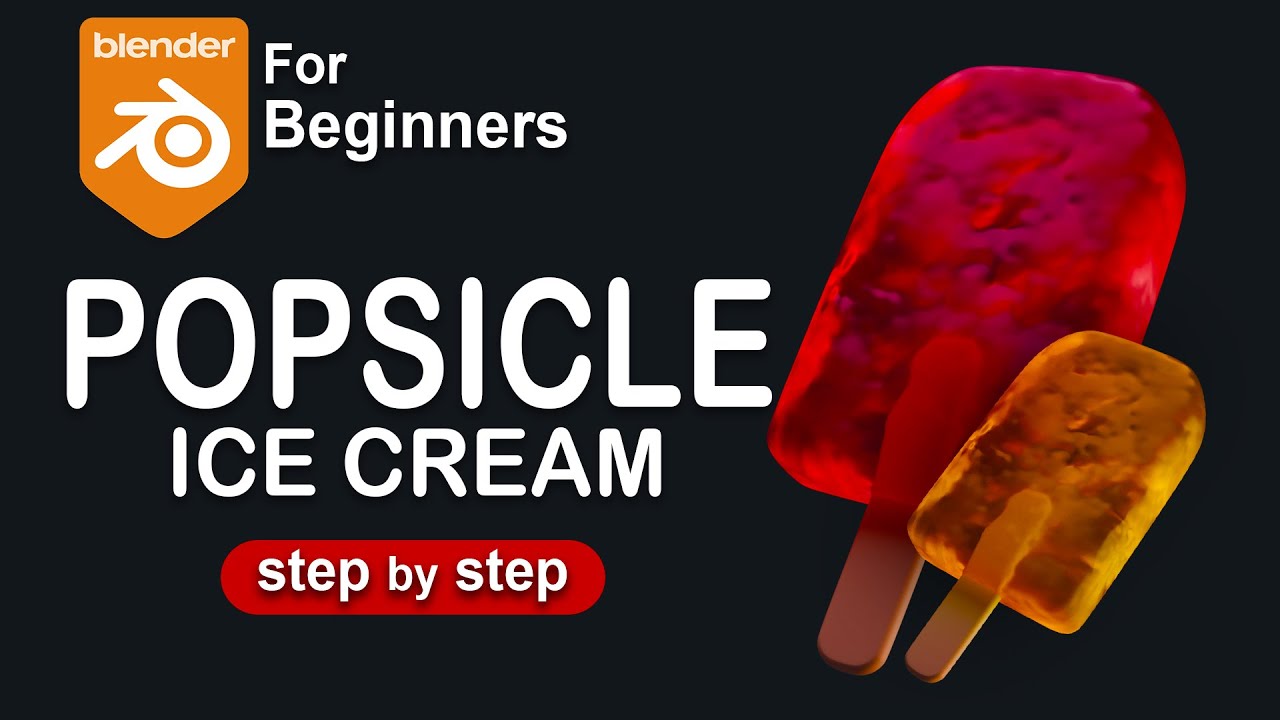 Create Popsicle Ice Cream in Blender 3d #blender #blendertutorial #popsicle #3dtutorial