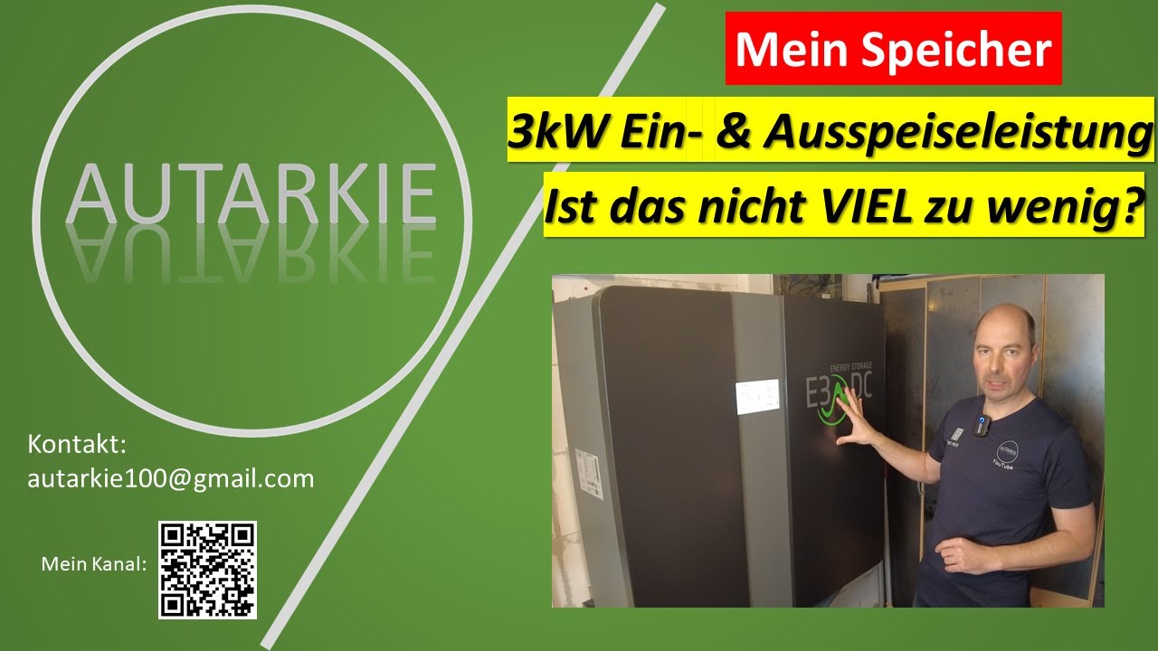 3kW Ein- & Ausspeiseleistung ist das nicht VIEL zu wenig? - Autarkie - Folge 155