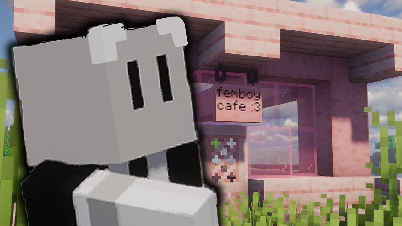 I Opened A Femboy Maid Cafe In Minecraft (in a maid outfit)