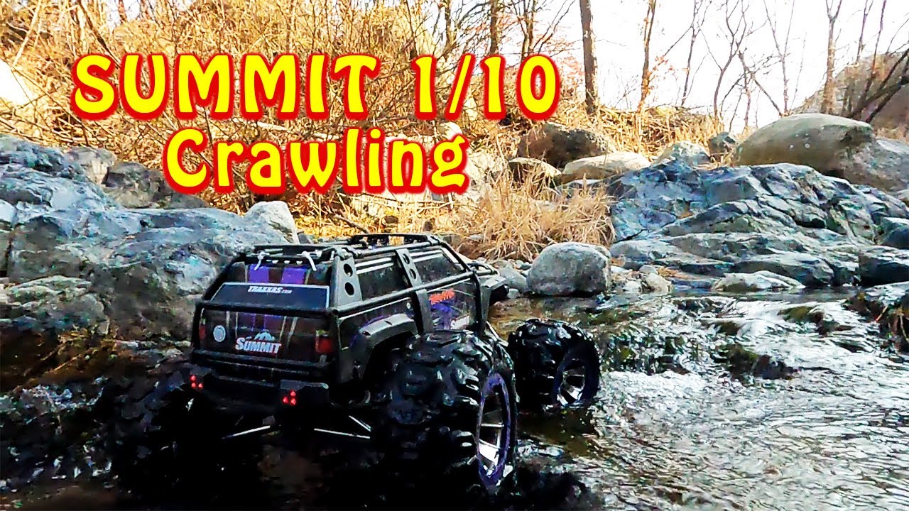 Rc car traxxas summit 1/10  Crawling. 알씨카 트랙삭스 서밋 1/10 크라울링.