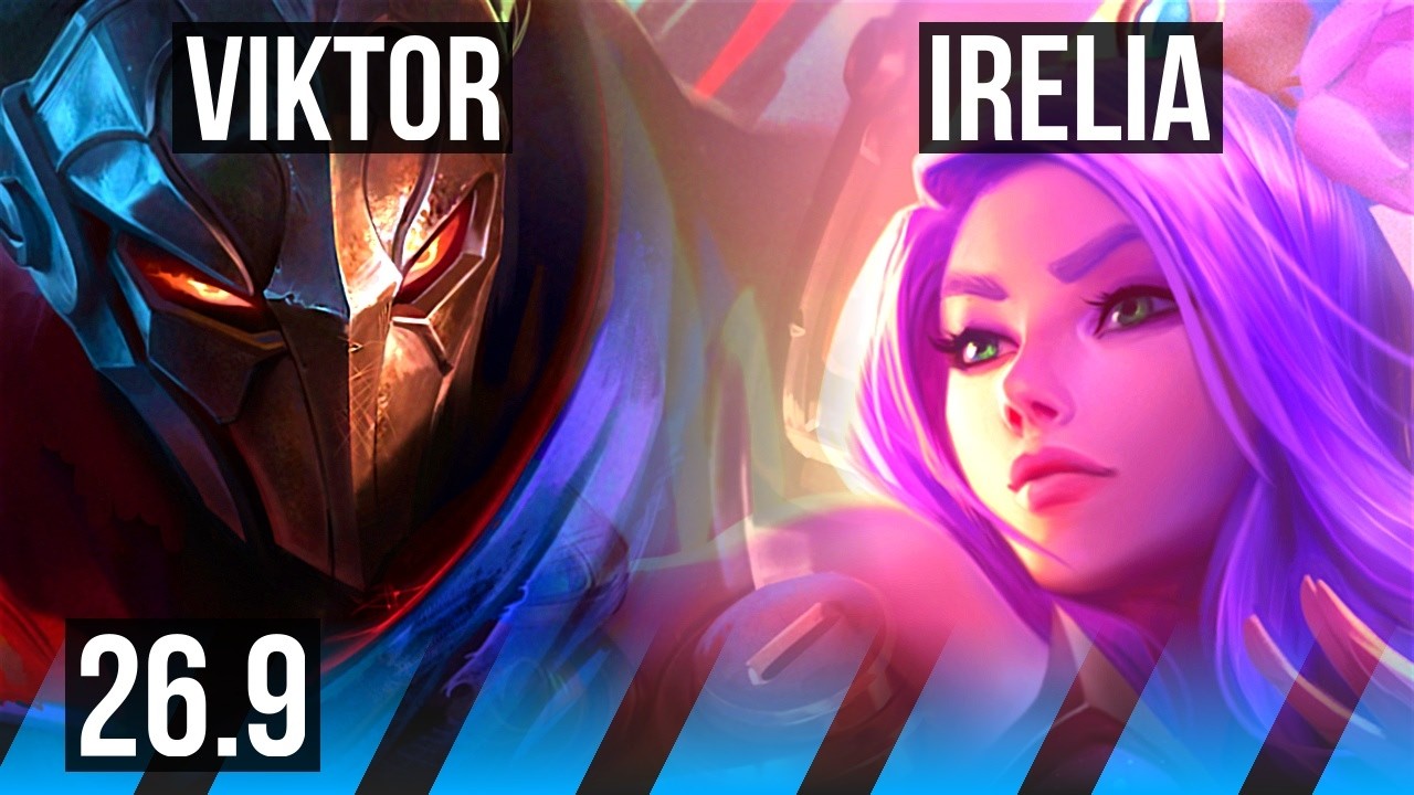 VIKTOR vs IRELIA (MID) | Good KDA: 21/1/11, Deathfire Touch, 52K damage | KR Master | 26.9