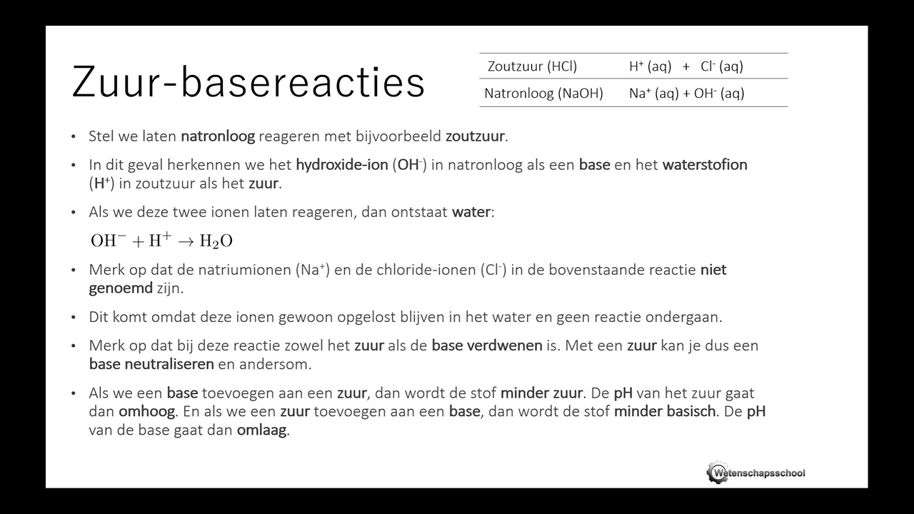 Zuren en basen 05 - Zuur-basereacties