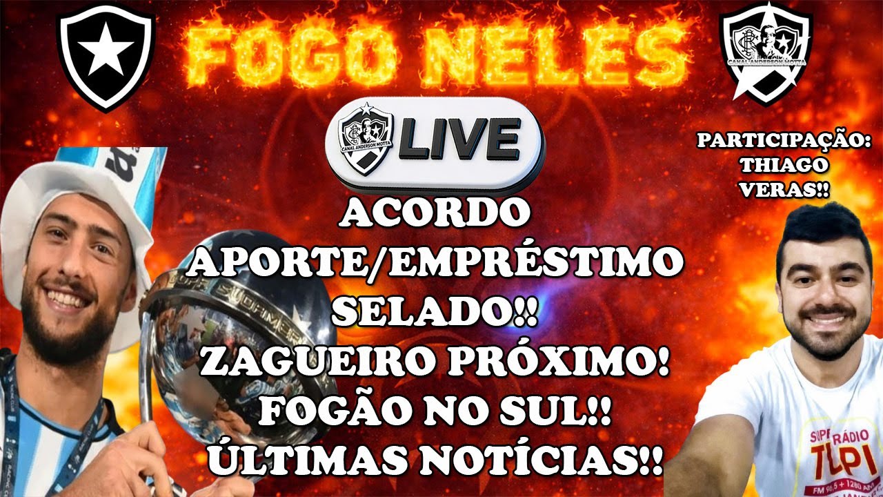 LIVE ALVINEGRA RAIZ - ACORDO POR EMPRÉSTIMO/APORTE SELADO!ZAGUEIRO PRÓXIMO!FOGÃO NO SUL!E MUITO MAIS