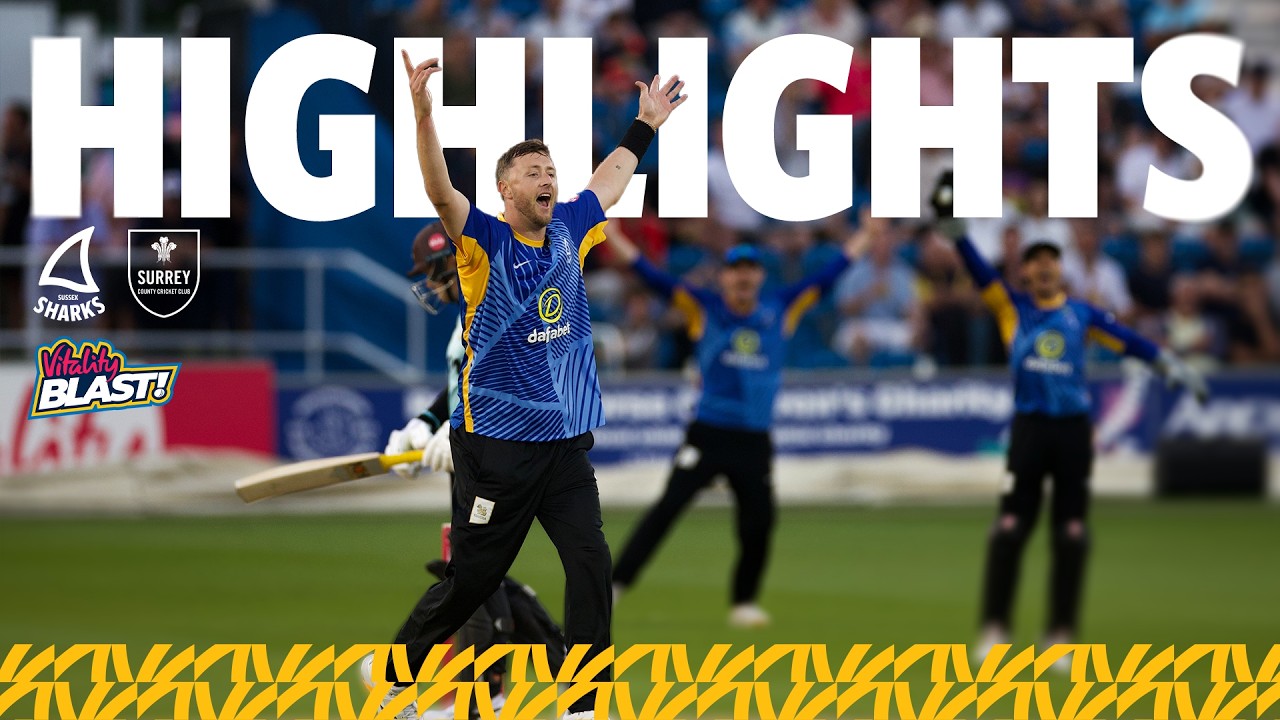 Sussex Sharks против Surrey | Vitality T20 Blast | Лучшие моменты