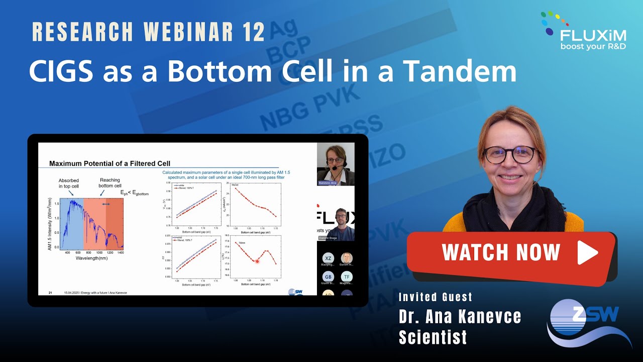 Potential and Challenges for CIGS in Tandem Solar Cells – Webinar with Dr. Ana Kanevce (ZSW)