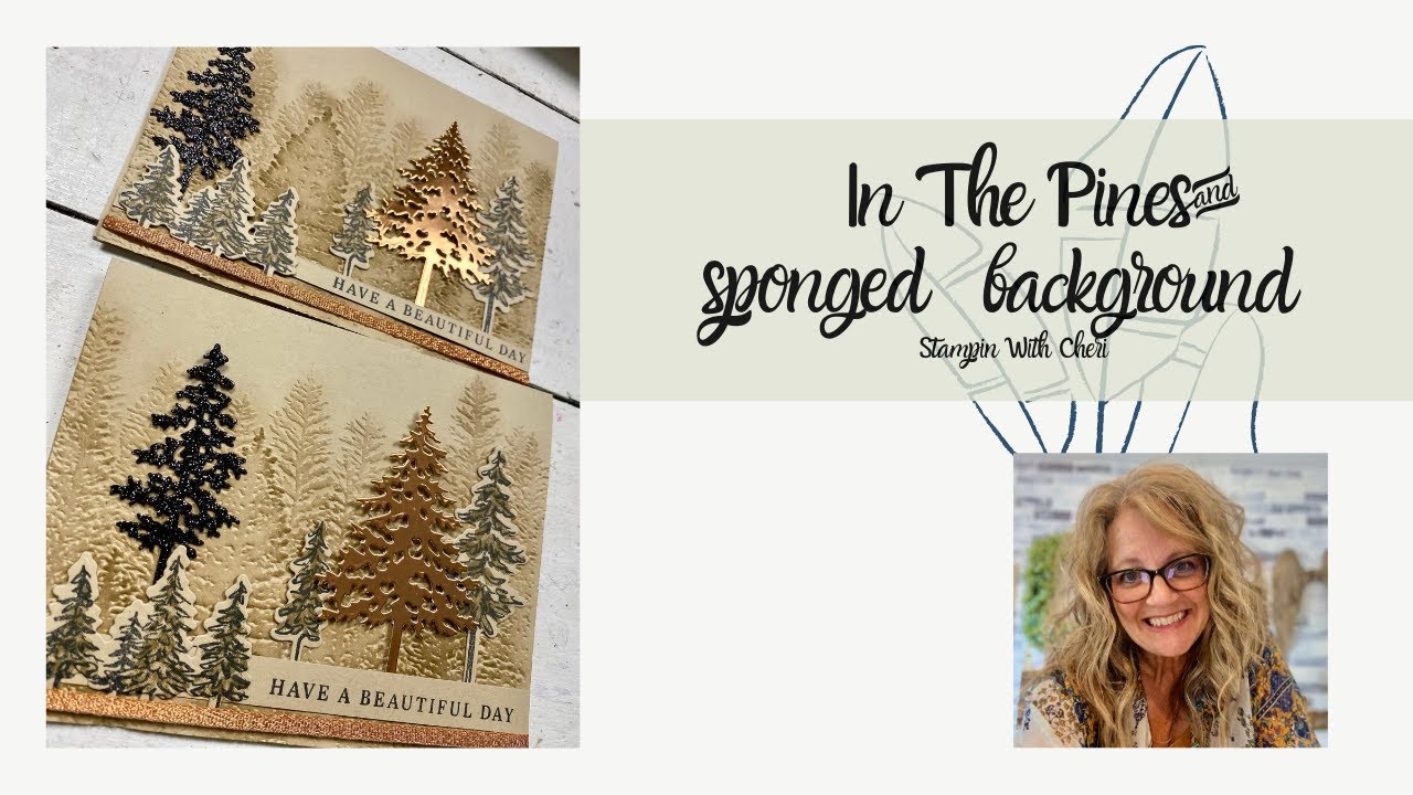 In the Pines & Sponged Evergreen Folder Specialty Papers Stampin' Up!