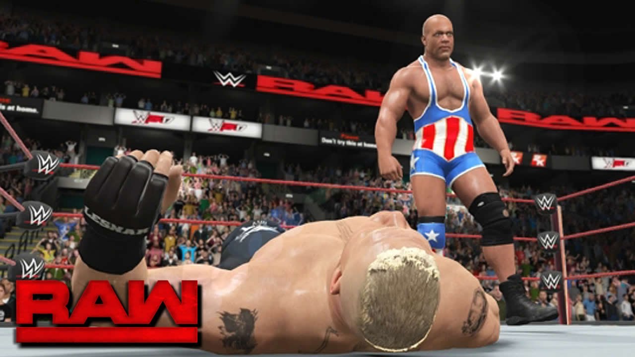 WWE 2K17 Story - Brock Lesnar Inducts Kurt Angle into Beast Unlimited? (RAW 2017)