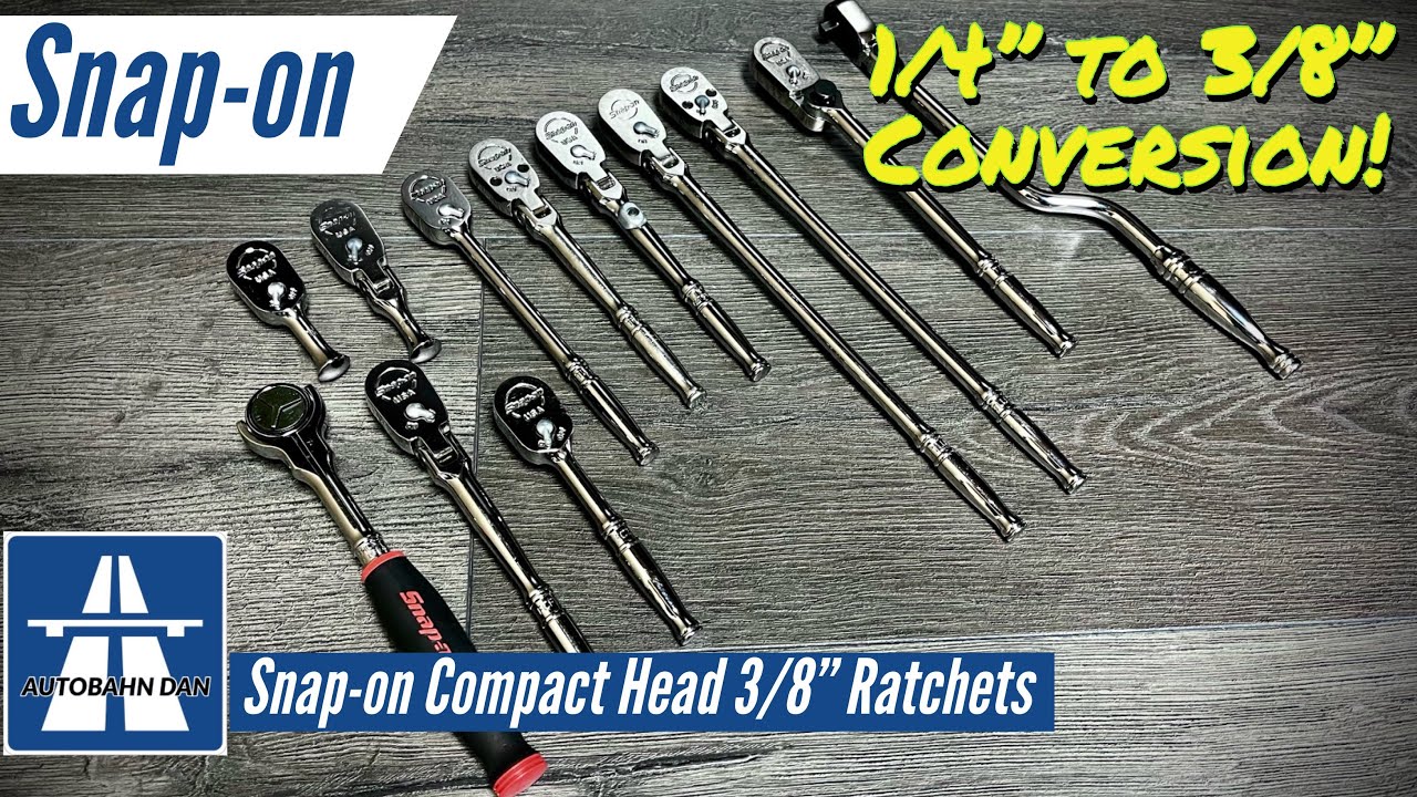 Snap-on 1/4” to 3/8” Conversion With Compact Head Ratchets