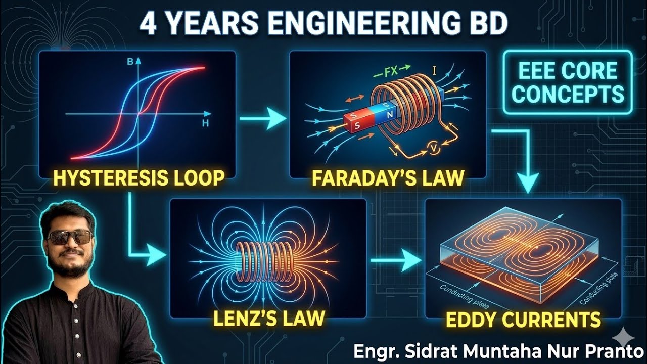 Hysteresis loop | Faradays Law | Lenzs Law | Eddy current