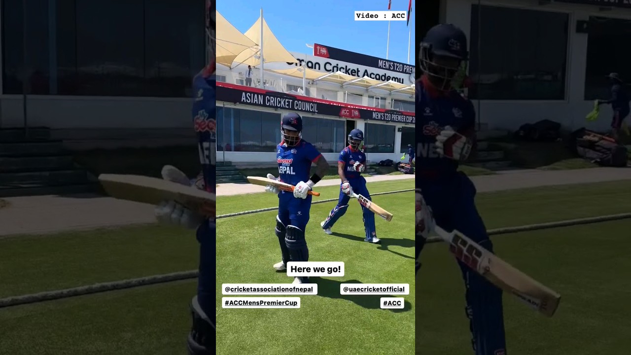Nepal Opener Kushal Bhurtel & Aasif Sheikh opening the batting vs UAE | Semifinal | ACC Premier Cup