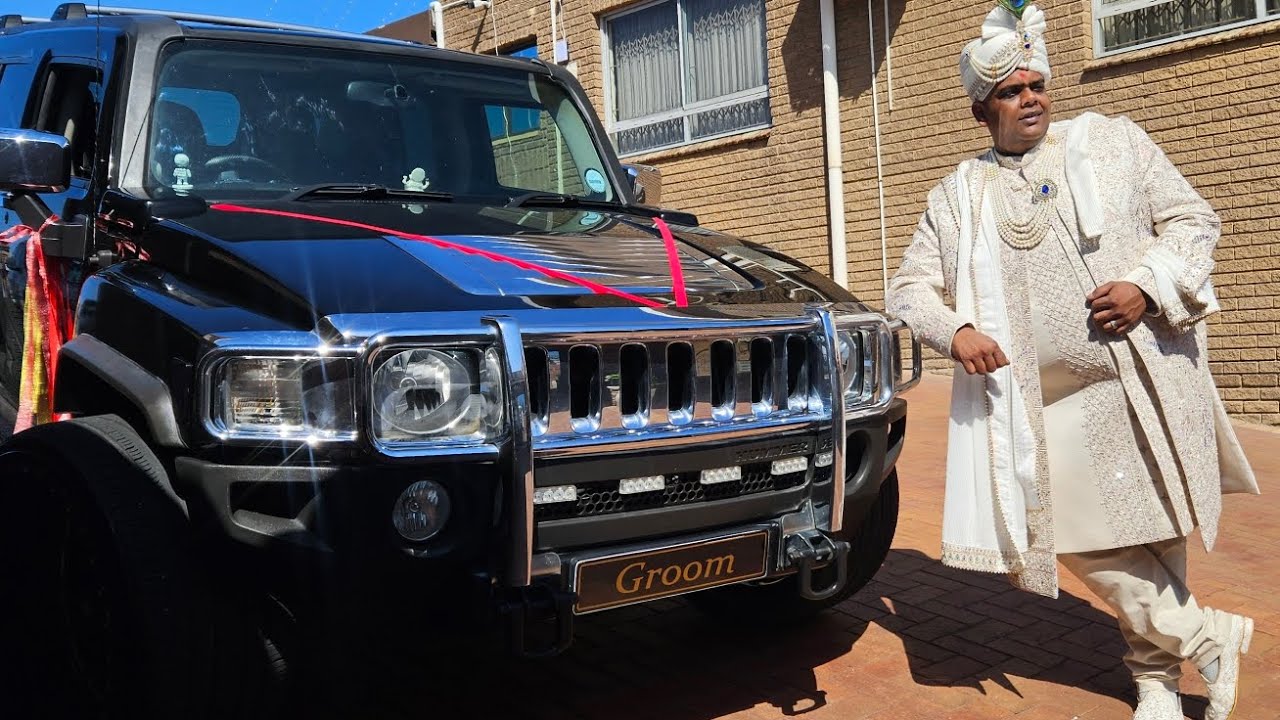 Groom Roshan & Bride Payal- Bridal Entrance at Durban Jewish Hall Durban with Exotic Car Hire