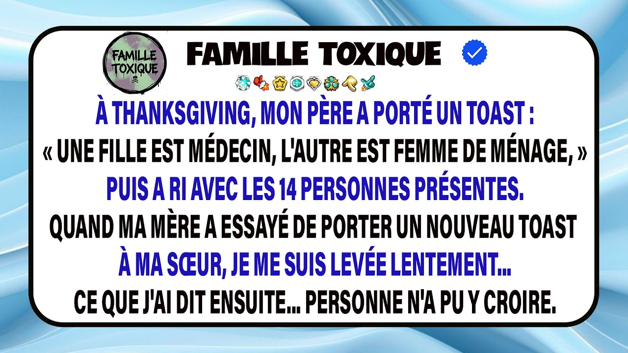 À Thanksgiving, Mes Parents Me Présentent Comme La Bonne ; Un Invité Connaît Mon Vrai Titre.