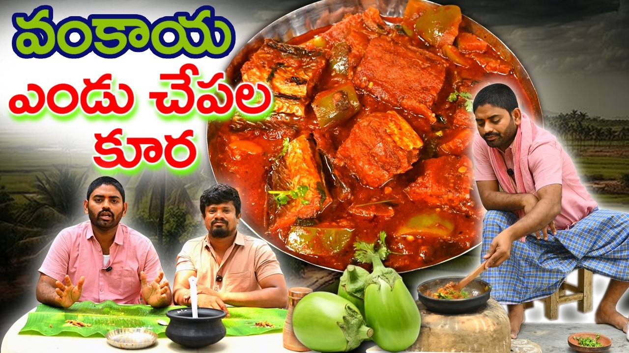 వంకాయ, ఎండు చేపల కూర ఎప్పుడైనా తిన్నారా ? 👌Village Style Brinjal, Dry Fish Curry ❤️