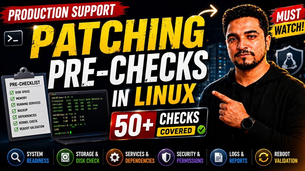 ⚙️Patching Pre-Checks in Linux | Avoid Downtime Like a Pro 🚀