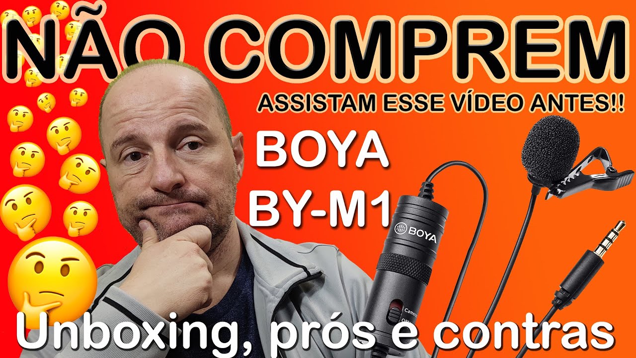 Microfone Lapela Boya BY-M1 Unboxing, prós e contras. NÃO COMPREM SEM ASSISTIR ESSE VÍDEO