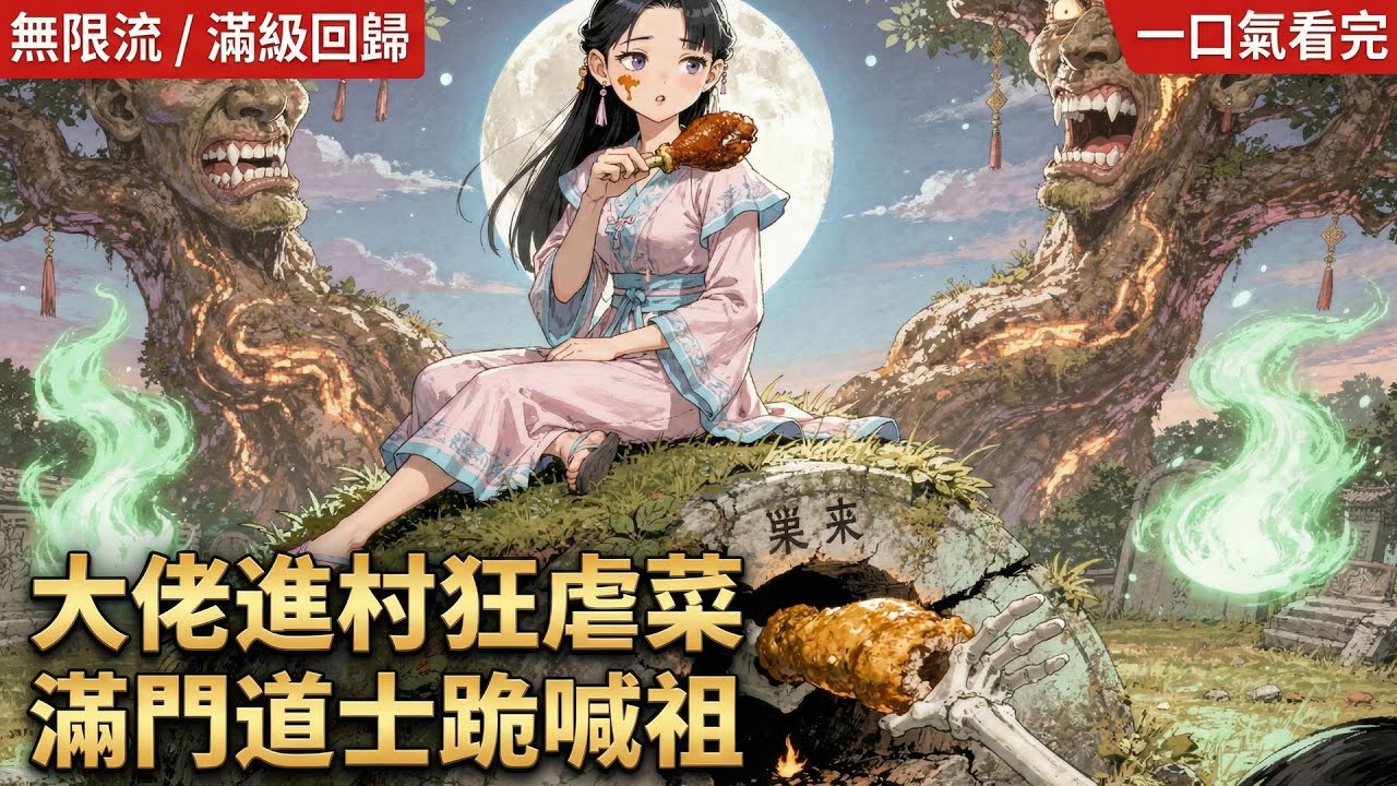 滿級大佬進新手村！我坐在墳頭吃雞腿，隨手反殺四大妖王，連天下第一捉鬼師見到我都得當眾下跪：師父，徒兒等了你一百年！