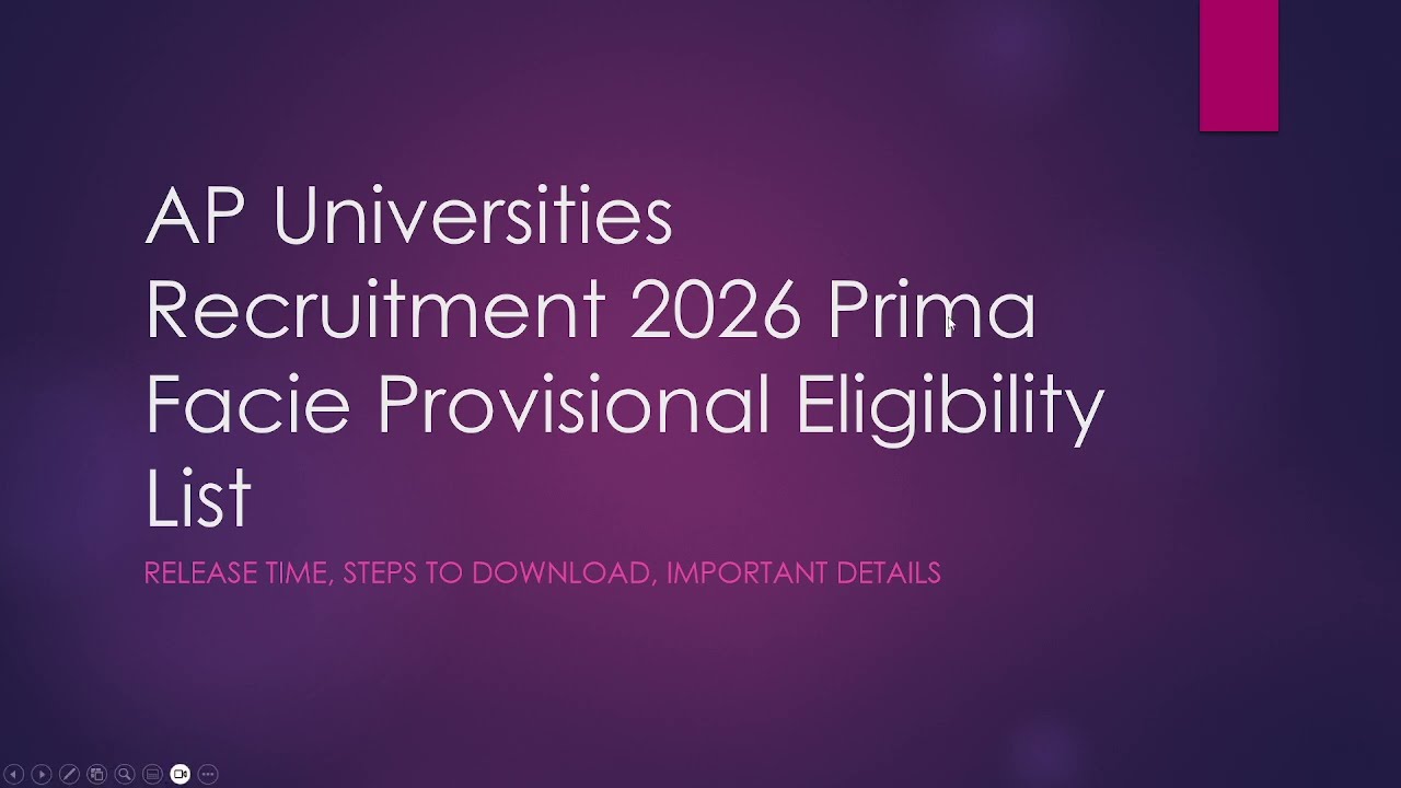 AP Universities Recruitment Provisional Eligibility List 2026: Expected Release Time, Steps to Check