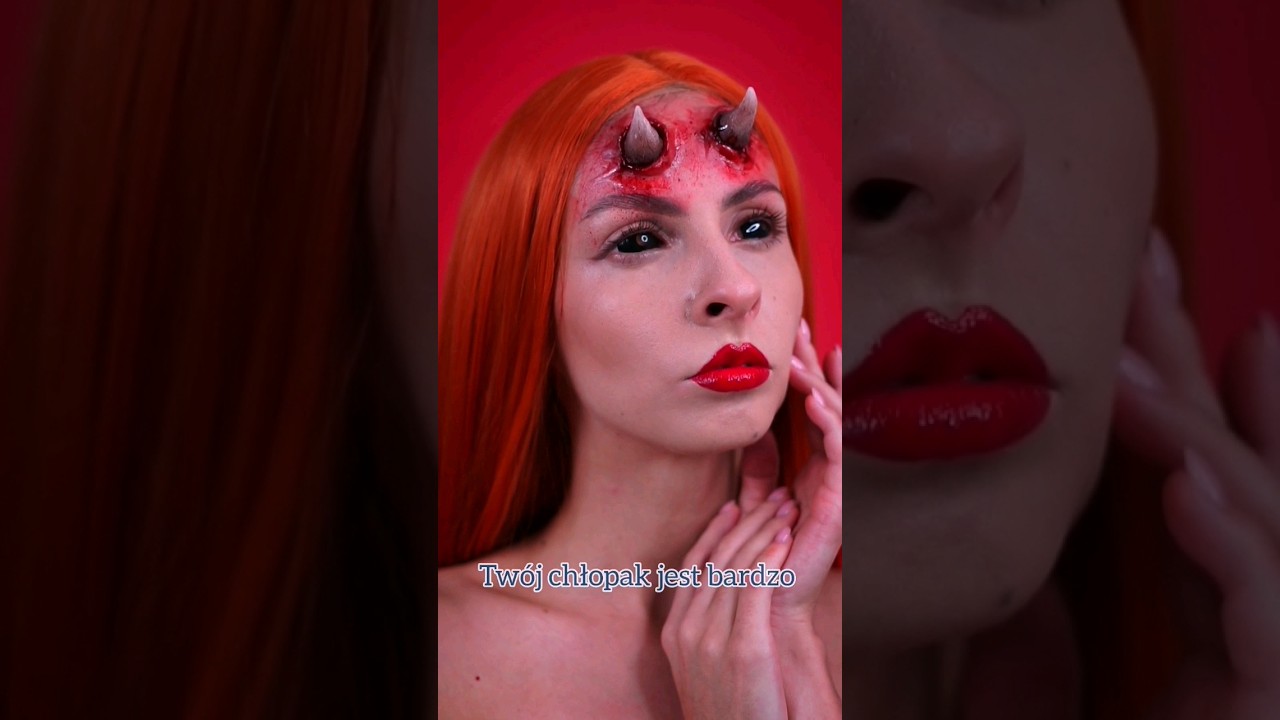 charakteryzacja diabeł, rogi sfx, makijaż dla zdradzanej kobiety