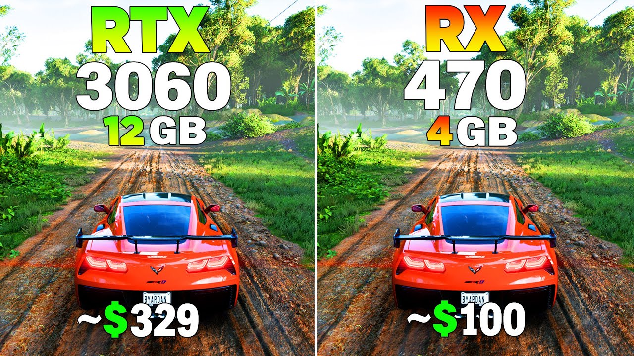 RTX 3060 vs RX 470 - Test in 8 Games