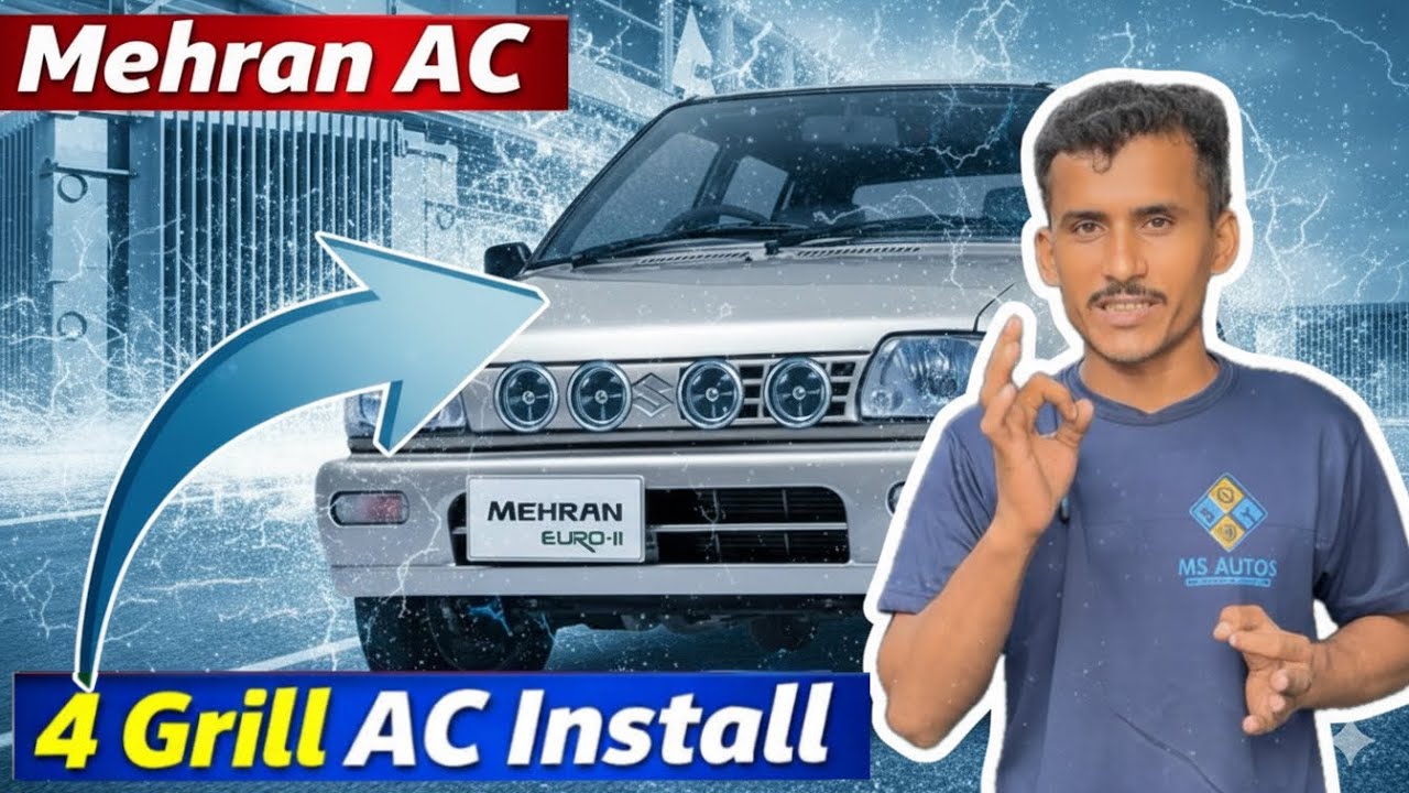 Suzuki Mehran AC 4 Grill| Suzuki Mehran Ac Installation|Suzuki Mehran AC Fitting |Ms Autos 