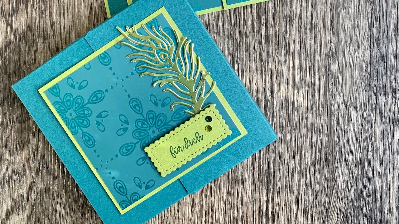 Tutorial: Flip Top Box Pfauenpracht mit Produkten von Stampin' Up!