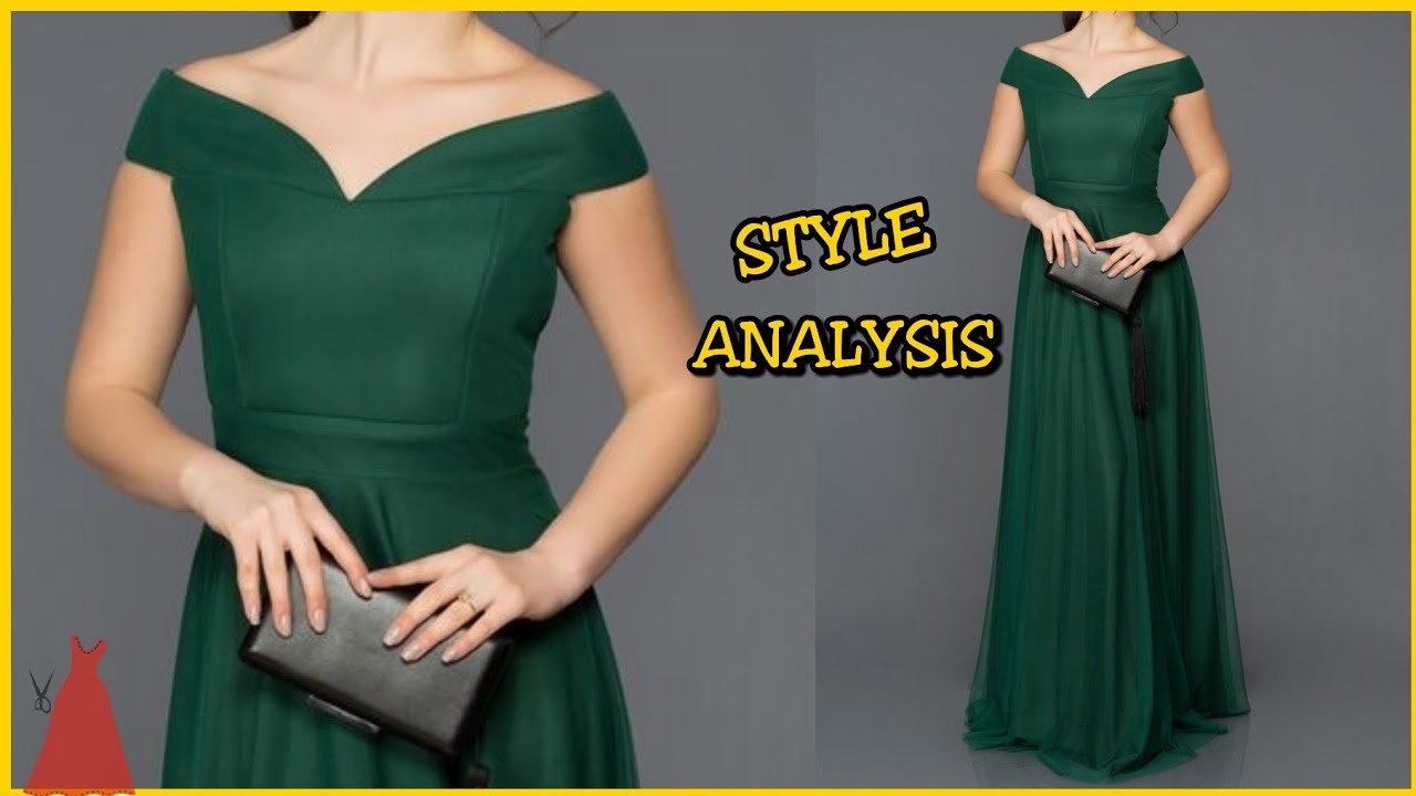 SWEETHEART OFF SHOULDER FLARE GOWN illustration | STITCHADRESS |