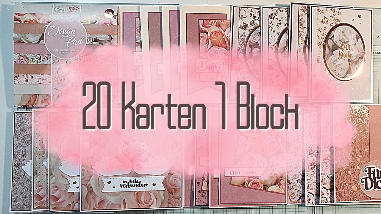 20 Karten 1 Block von Action | Design Pad 15x15 cm | #craftsensations #kartenbasteln