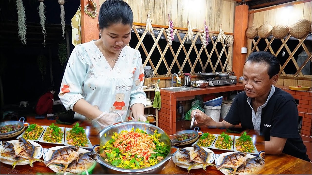 Chiều Nước Lũ Thăm Lưới Cá Rô, Điên Điển Trộn Gỏi Tép Rong, Cá Chim Chiên Giòn | MTQH