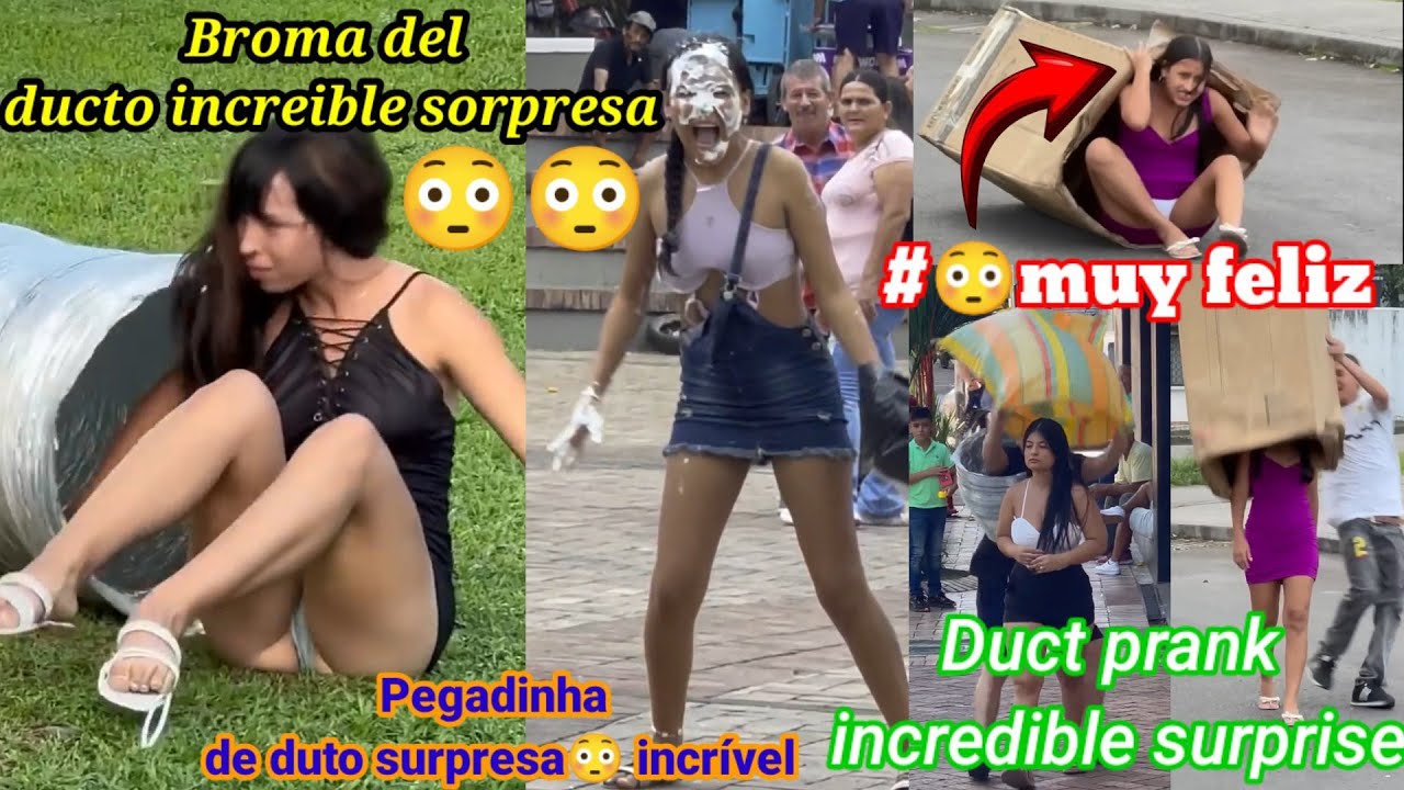 El ducto increible sorpresa / Pegadinha de duto surpresa incrível / Duct prank incredible