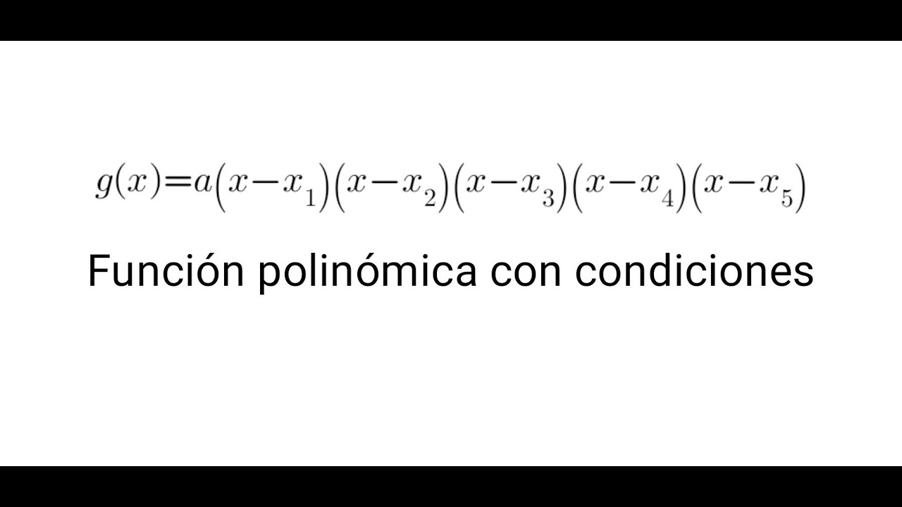 Función polinómica con condiciones. Ejercicio 2