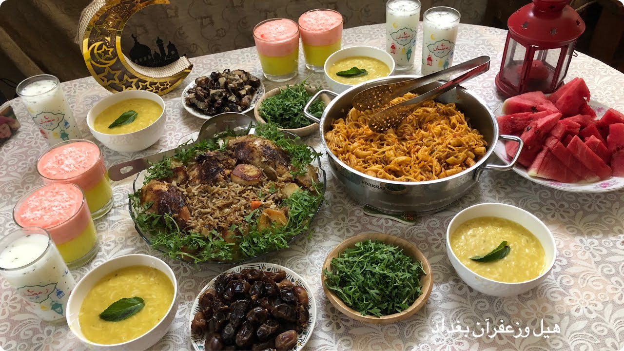 فطور سادس يوم رمضان مشكل والحلا خيااال🌙🌙