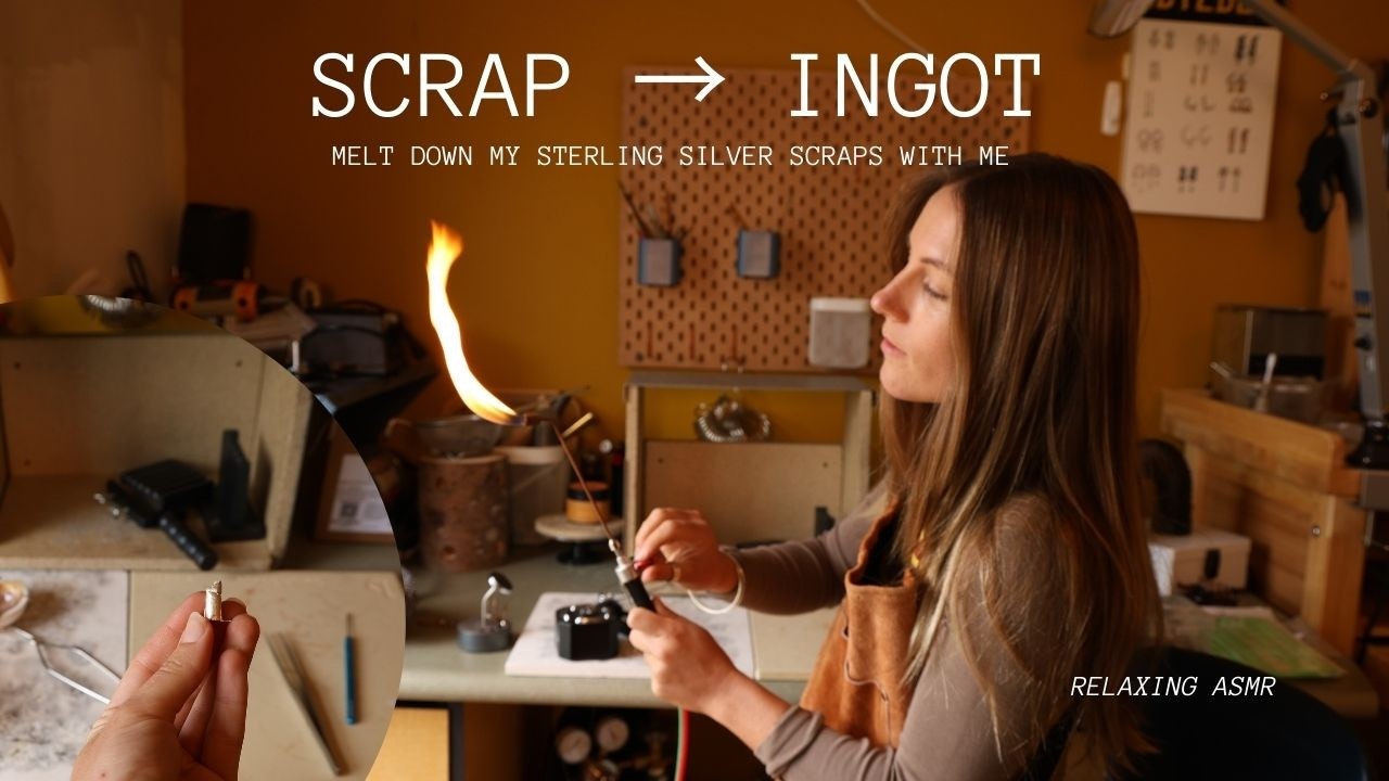 How I Melt Sterling Silver Scraps Into an Ingot | Relaxing Process
