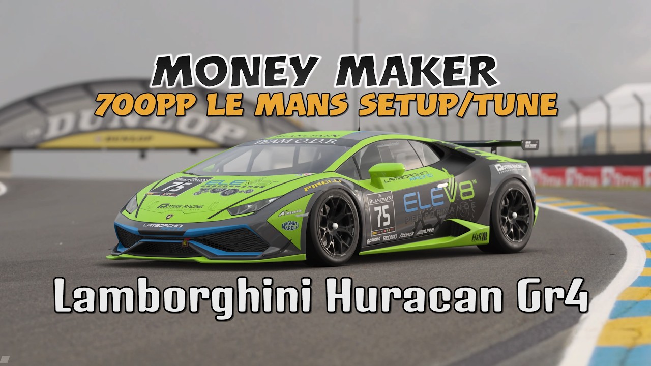 GT7 Money Maker | Lamborghini Huracan Gr4 | 700PP Le Mans Setup/Tune (Update 1.67)