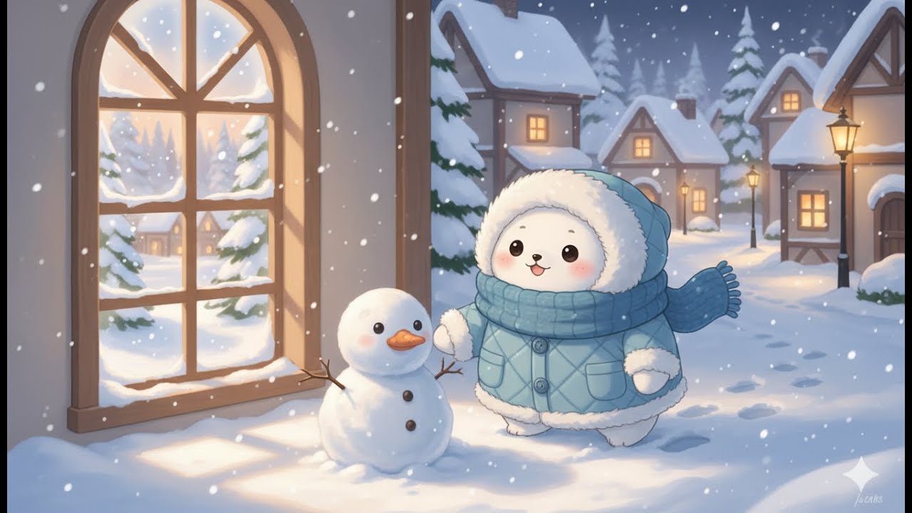 Cozy Winter Cabin ❄️ Marshmallow Mochi by the Fireplace | Lo-Fi Beats to Study / Chill / Relax