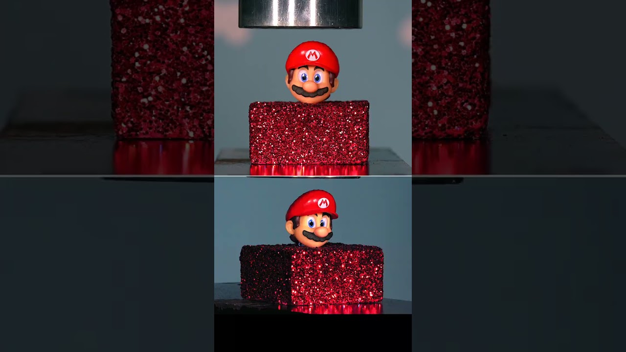 Персонажи Mario РАЗДАВЛЕНЫ гидравлическим прессом! #подборка #mario