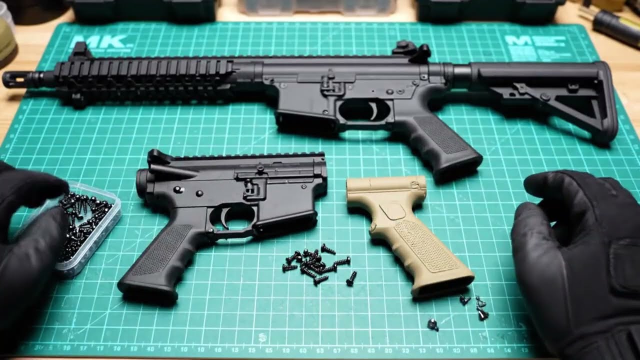 ASMR POV Restoration &ndash; M4 Carbine Model Makeover in Tactical Black & Sand