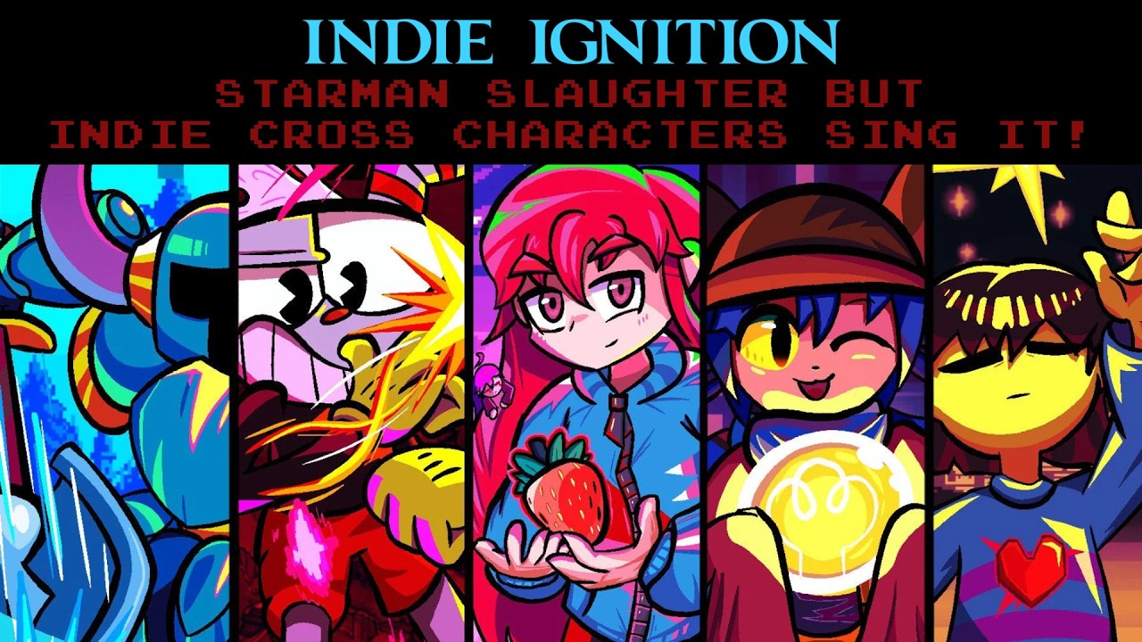 [FNF] STARMAN SLAUGHTER BUT INDIE CROSS CHARACTERS SING IT!