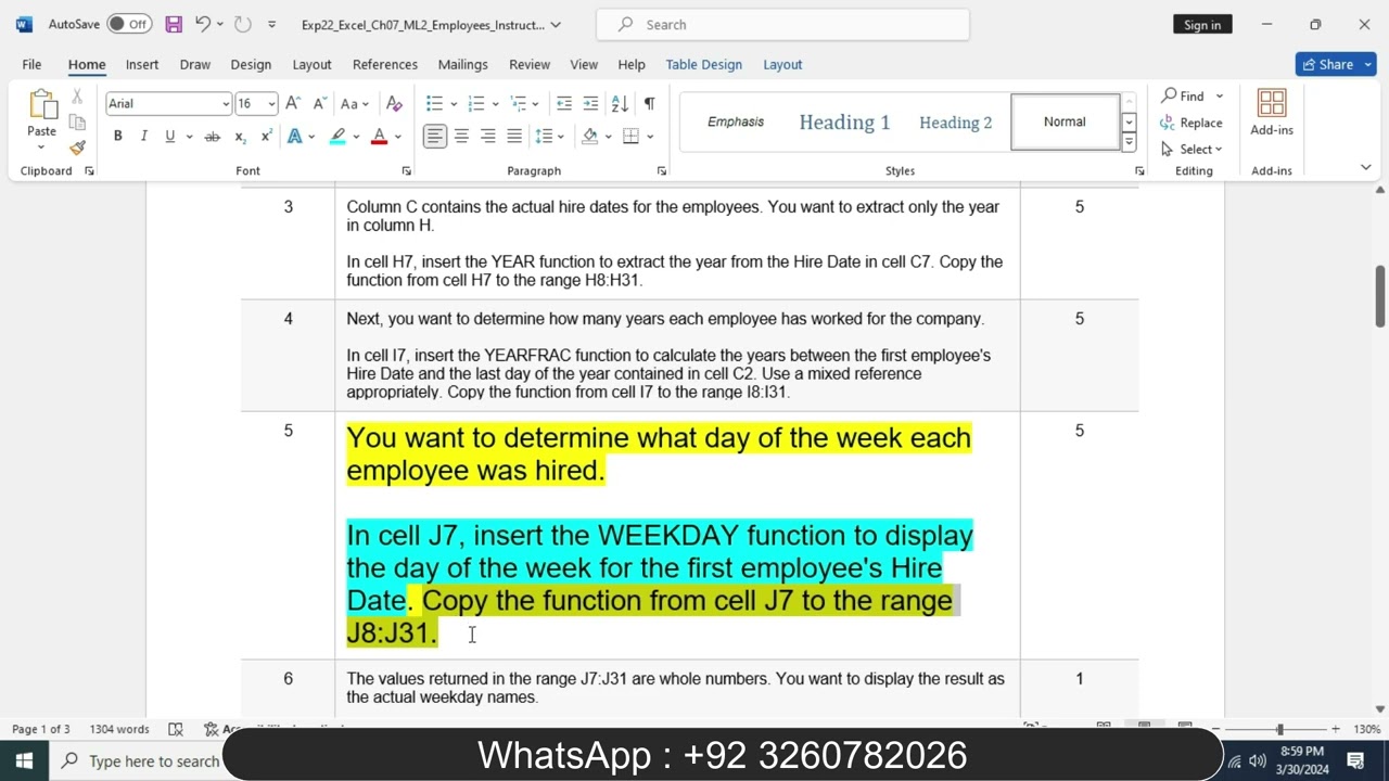Exp22_Excel_Ch07_ML2_Employees | Exp22 Excel Ch07 ML2 Employees | @Cengage HomeWork