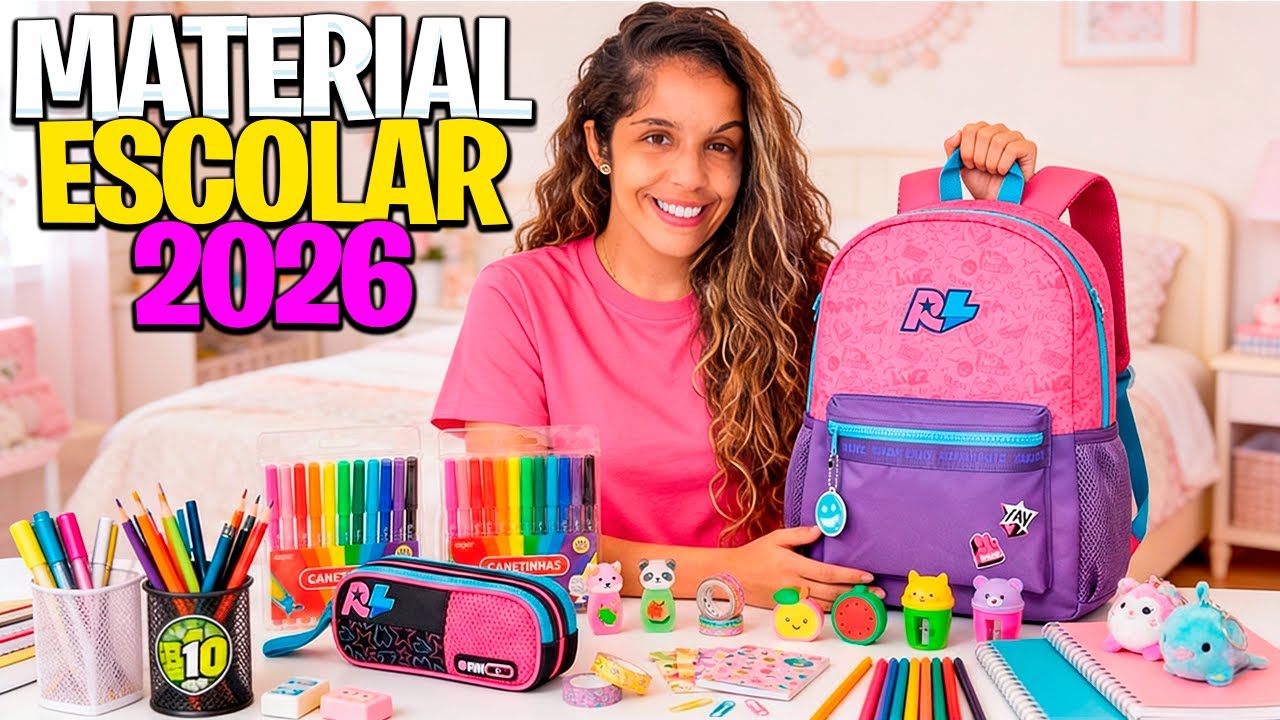 MATERIAL ESCOLAR E DE ESCRITÓRIO 2026! (Não era pra esse vídeo existir)