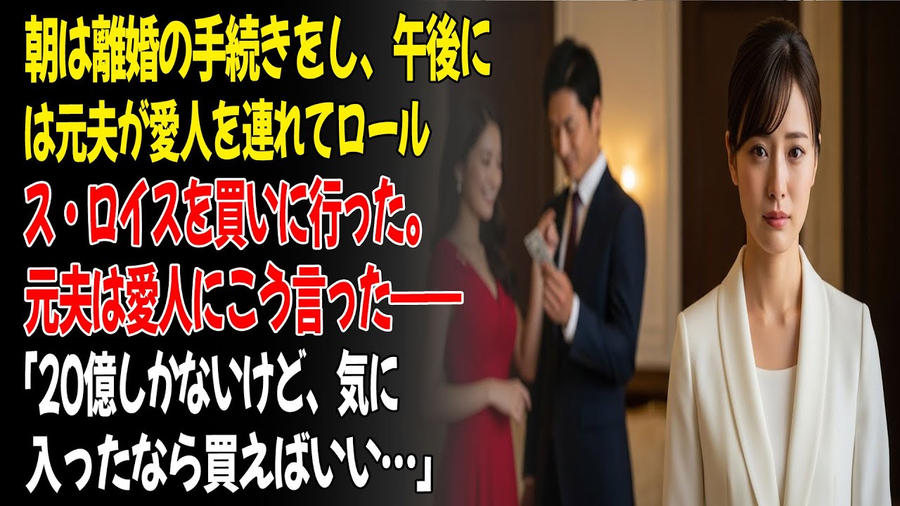 💕「午前に離婚、午後には元夫が愛人とロールス・ロイスへ。『たった20億だ、好きなら買え！』しかし販売員は言った。『申し訳ありませんが、カードは3枚すべて無効です。』」😡...ㅣ黄昏恋ㅣ老後の物語ㅣ再婚