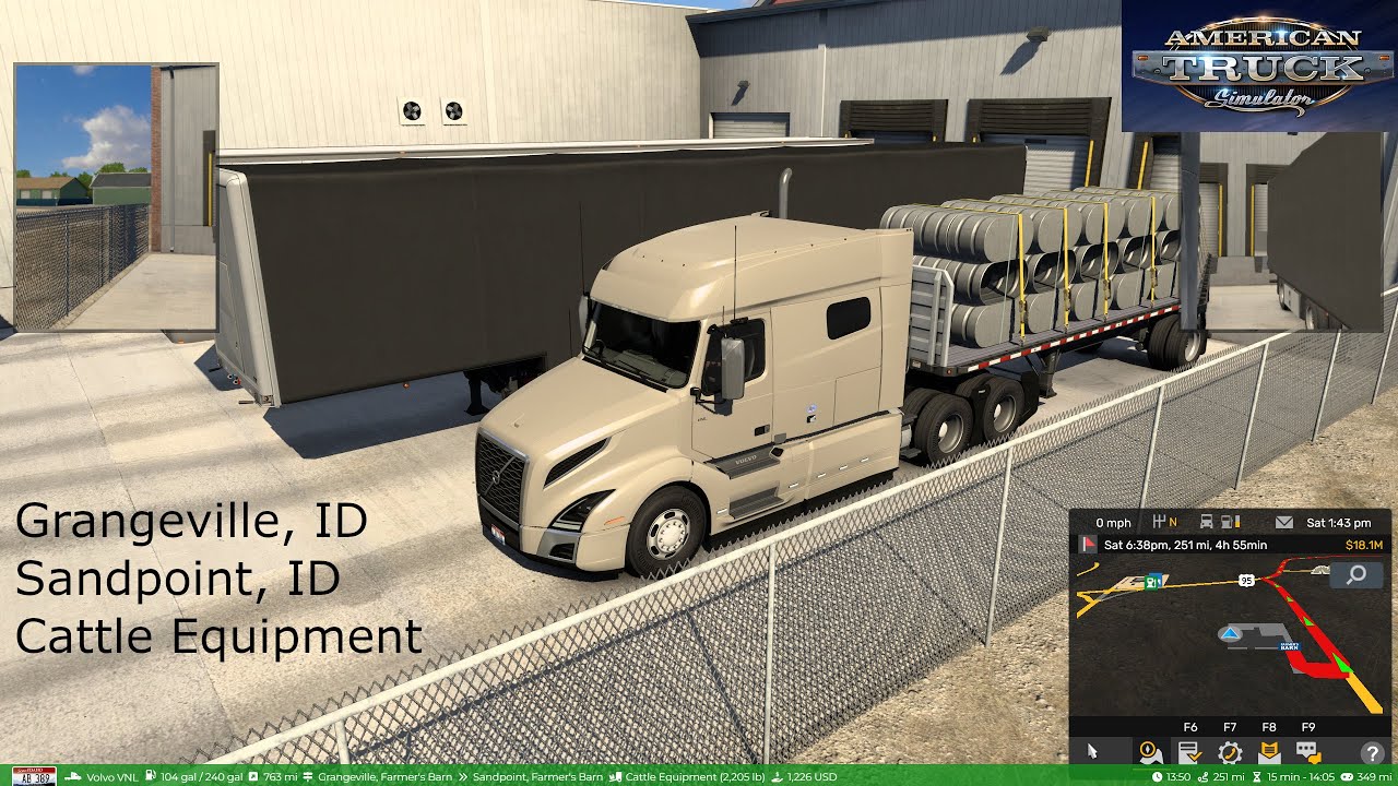 American Truck Simulator - Grangeville, ID - Sandpoint, ID