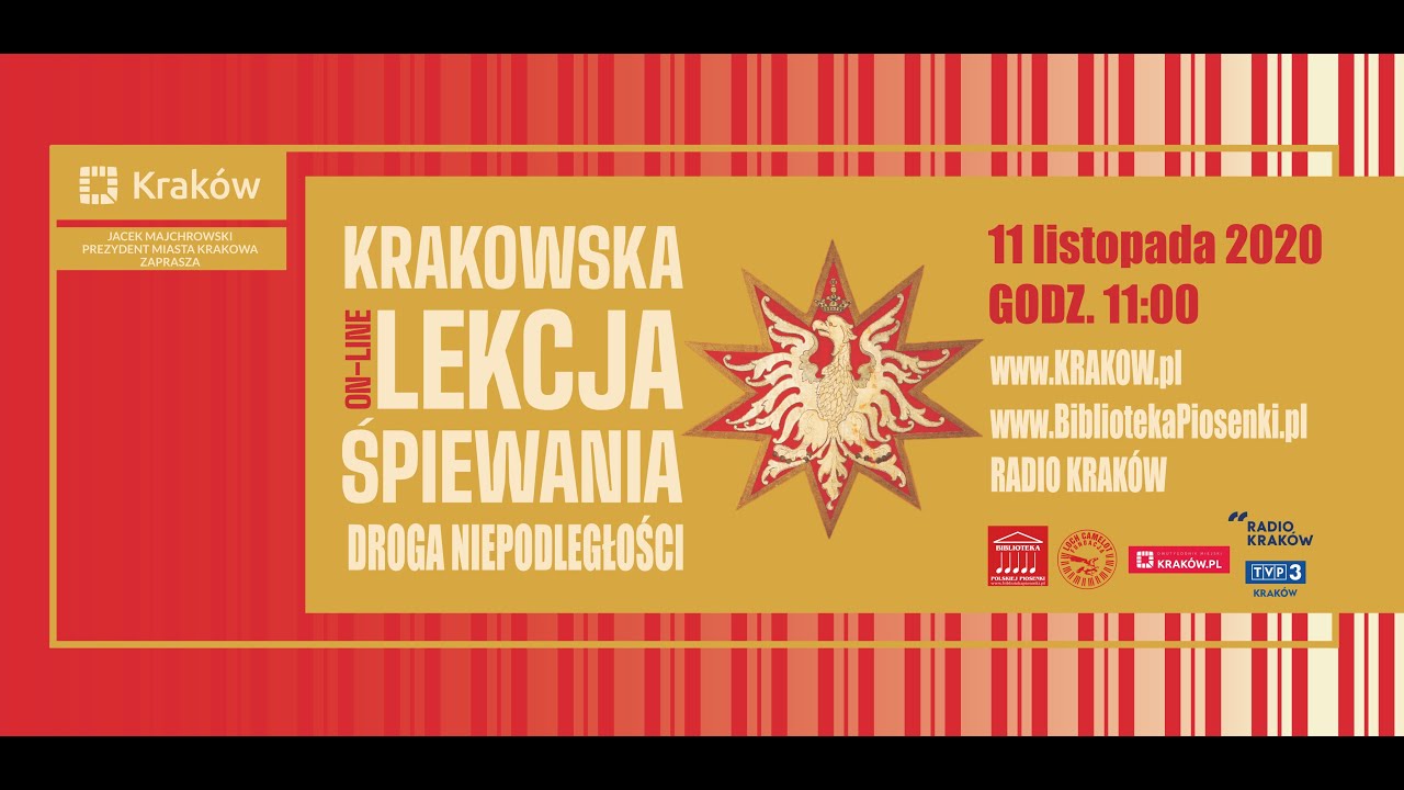 Zaproszenie na Krakowską Lekcję Śpiewania ON-LINE -  