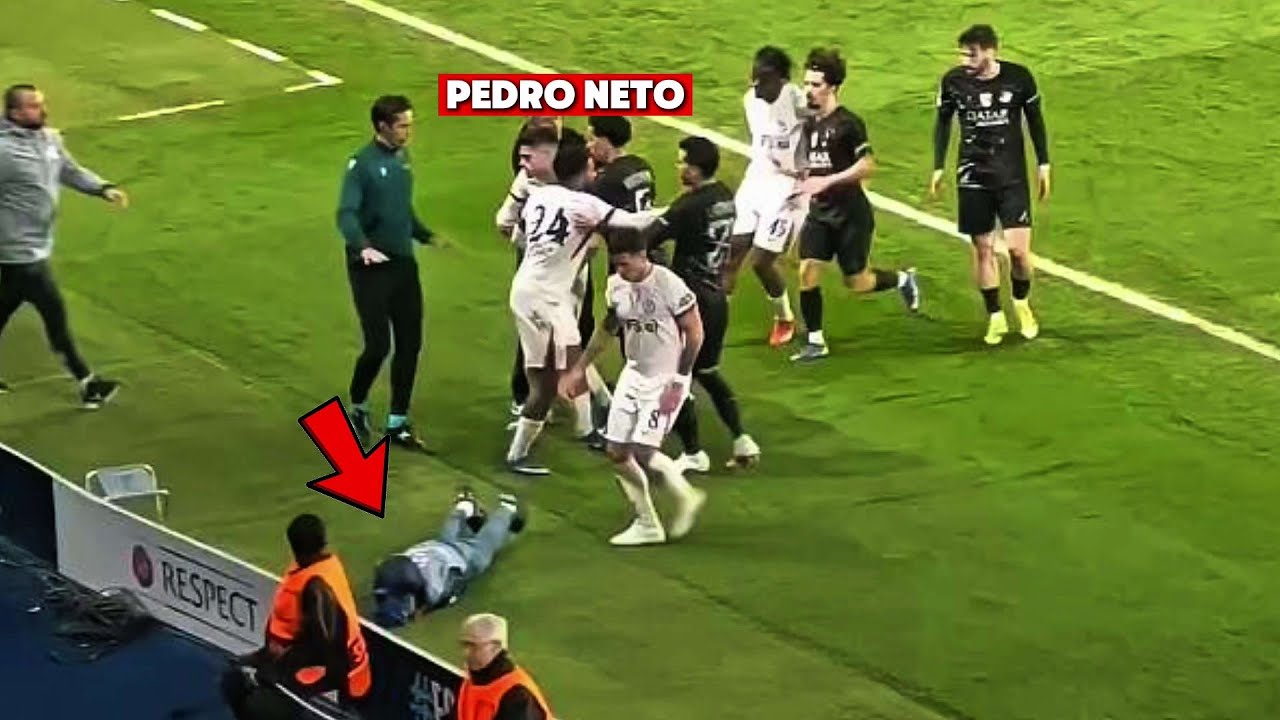Pedro Neto Pushes Ball Boy 😳 Champions League Controversy | PSG Vs Chelsea 5-2 | UCL 
